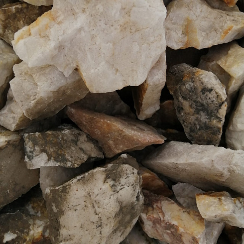 фото Кварц ( фр. 70-100 мм)  купить в Петрозаводске в интернет-портале КАМЕНЬ КЛУБ