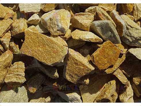 Kamenclub.ru: Щебень крошка желтый (ЗЛАТОЛИТ) фр. 5-10 мм.  купить в Петрозаводске мрамор золотистый, бежевый, желтый каменная ландшафтная декоративная крошка здатолита 8500 руб/т   фото КАМЕНЬ КЛУБ