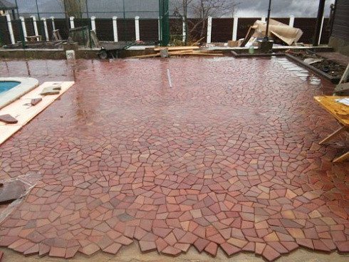 Kamenclub.ru: Песчаник брусчатка (Готика) art PSK-L-01  купить в Петрозаводске    2600 руб/кв.м    фото КАМЕНЬ КЛУБ