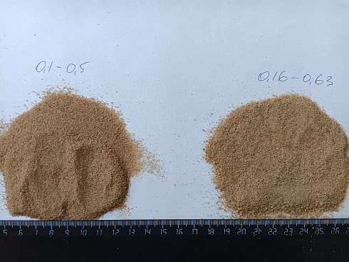 Кварцевый песок для площадок фр. 0,16-0,63 мм.  купить в Петрозаводске фото Камень Клуб