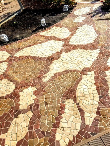 Kamenclub.ru: Песчаник брусчатка (Готика) art PSG-L-01  купить в Петрозаводске    2300 руб/кв.м   фото КАМЕНЬ КЛУБ