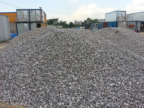 Щебень строительный (гравийный, гранитный, известняковый) фракции 40-70