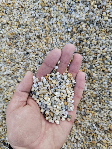 фото Галька крымская жемчужная фр. 3-5 мм. купить в Петрозаводске  в интернет-портале КАМЕНЬ КЛУБ