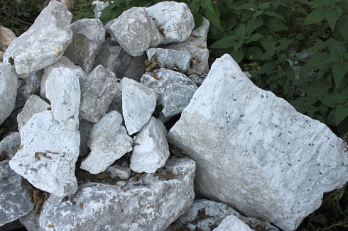 Kamenclub.ru: Мраморизированный известняк фр. 100-500 мм.  купить в Петрозаводске известняк серый белый темно-серый сероватый валун природного образования окатанный 10500 руб/т   фото КАМЕНЬ КЛУБ