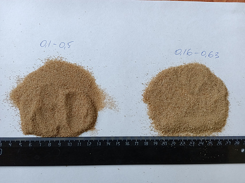 Кварцевый песок для площадок фр. 0,1-0,5 мм.  купить в Петрозаводске фото Камень Клуб