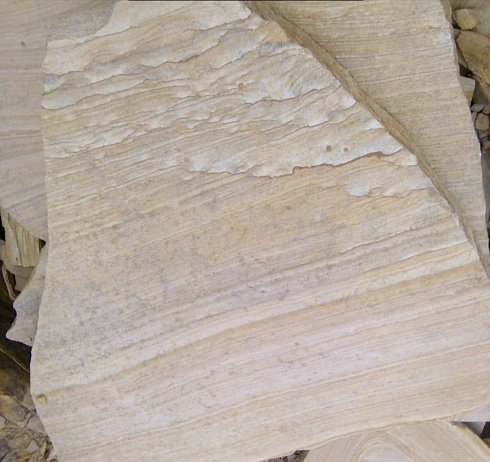 Kamenclub.ru: Песчаник пластушка желтый с рисунком (4-6 см)  купить в Петрозаводске плитняк пластушка желтый с рисунком песчаник 9 000 руб/м3   фото КАМЕНЬ КЛУБ