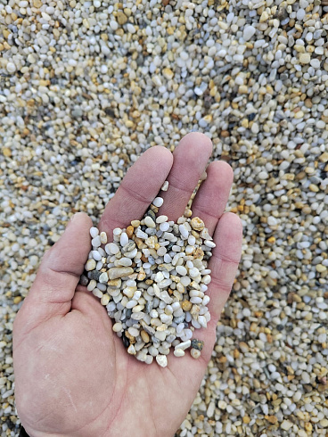 фото Галька крымская жемчужная фр. 3-5 мм. купить в Петрозаводске  в интернет-портале КАМЕНЬ КЛУБ